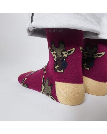 Sauvez les girafes - Chaussettes en bambou Bare Kind jolies pour femme originales pour homme chausset rigolotes drole Suisse