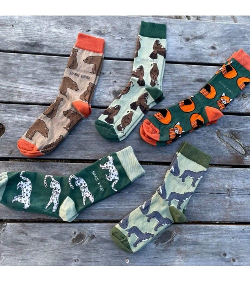 Sauvez les pandas roux - Chaussettes en bambou Bare Kind jolies pour femme originales pour homme chausset rigolotes drole Suisse