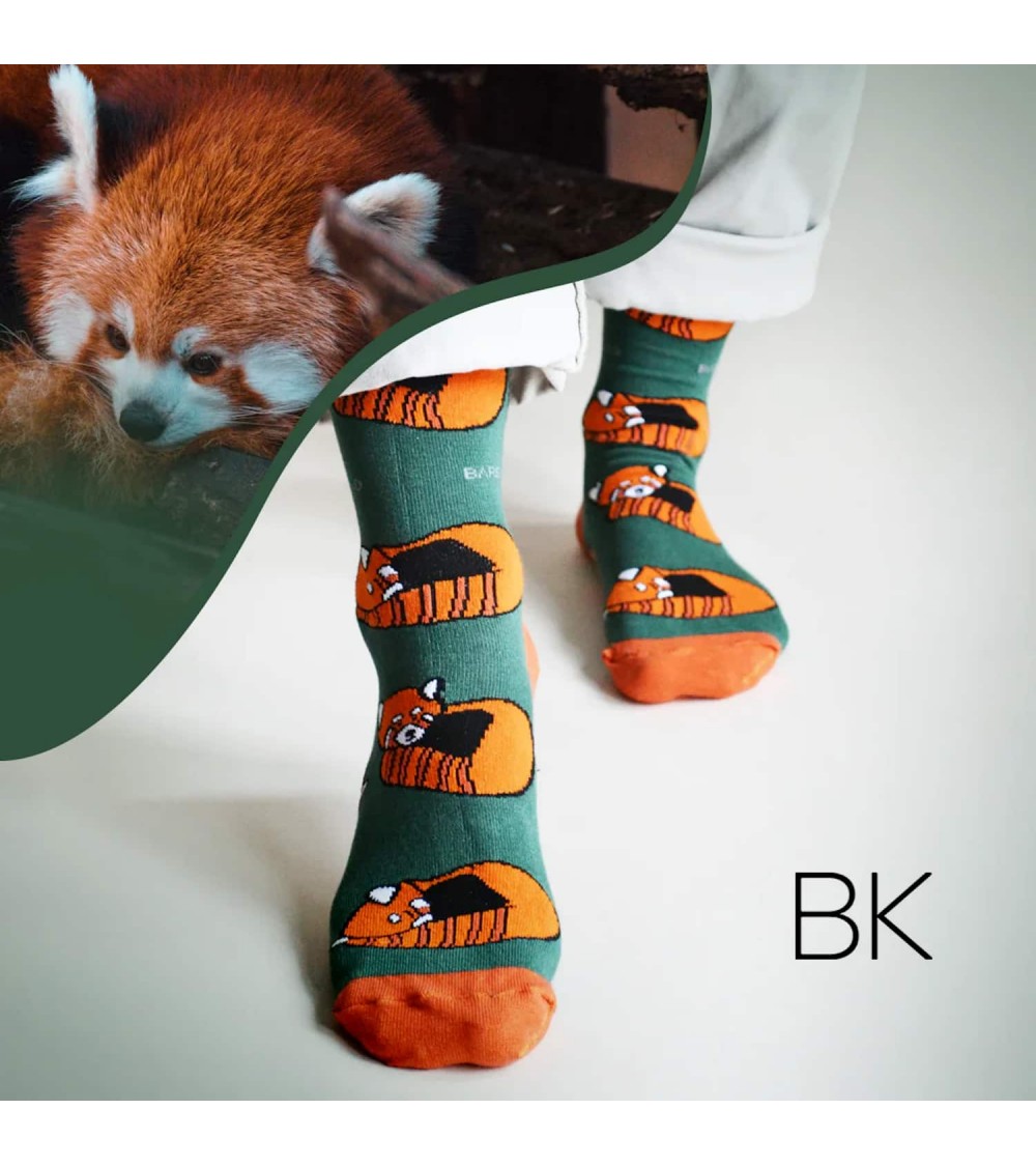 Sauvez les pandas roux - Chaussettes en bambou Bare Kind jolies pour femme originales pour homme chausset rigolotes drole Suisse