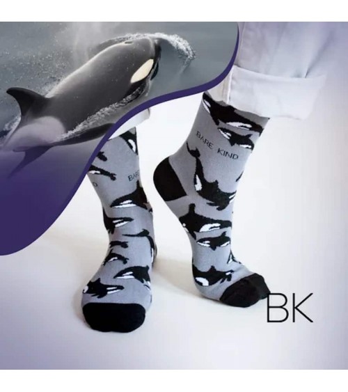 Save the orcas - Bamboo Socks Bare Kind funny crazy cute cool best pop socks for women men