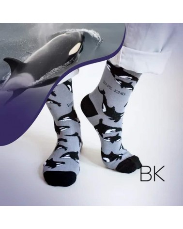 Save the orcas - Bamboo Socks Bare Kind funny crazy cute cool best pop socks for women men