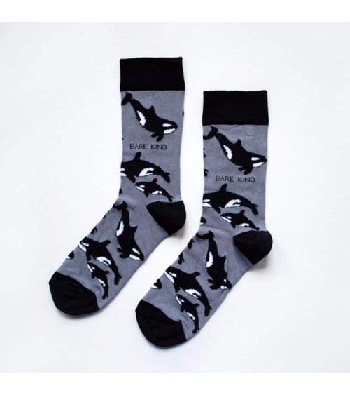 Save the orcas - Bamboo Socks Bare Kind funny crazy cute cool best pop socks for women men