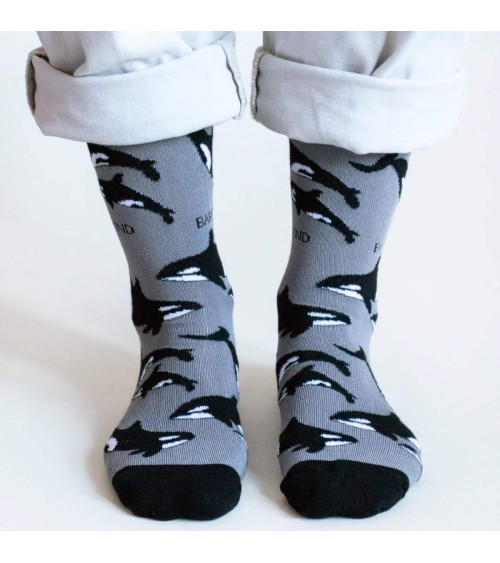 Save the orcas - Bamboo Socks Bare Kind funny crazy cute cool best pop socks for women men