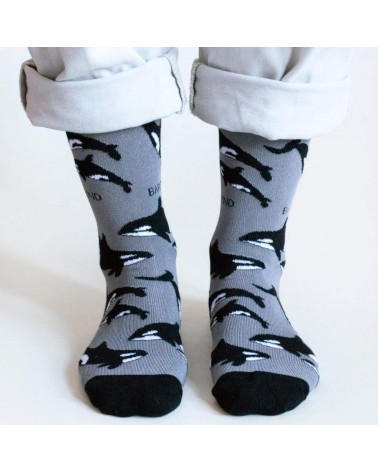 Save the orcas - Bamboo Socks Bare Kind funny crazy cute cool best pop socks for women men