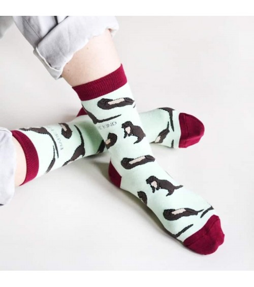 Save the otters - Bamboo Socks Bare Kind funny crazy cute cool best pop socks for women men