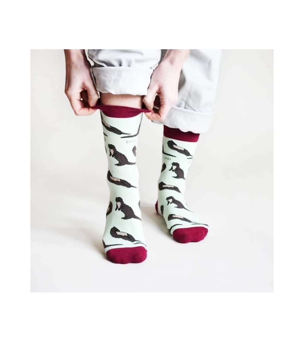Sauvez les loutres - Chaussettes en bambou Bare Kind jolies pour femme originales pour homme chausset rigolotes drole Suisse