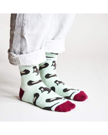 Save the otters - Bamboo Socks Bare Kind funny crazy cute cool best pop socks for women men