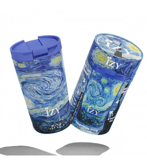 Starry Night by Vincent van Gogh - Thermos coffee Mug IZY Bottles best water bottle