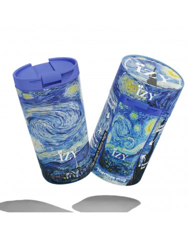 La nuit étoilée de Vincent van Gogh - Mug Isotherme IZY Bottles gourde sport metal d eau aluminium thé design