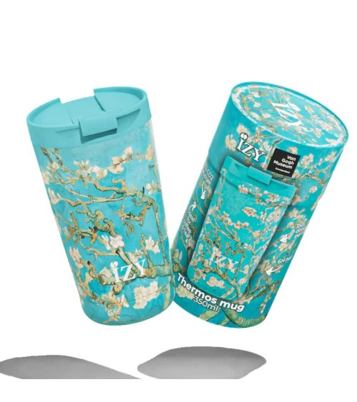 Amandier en fleurs de Vincent van Gogh - Mug Isotherme IZY Bottles gourde sport metal d eau aluminium thé design