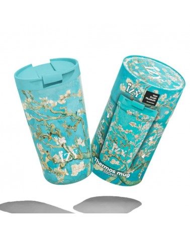 Amandier en fleurs de Vincent van Gogh - Mug Isotherme IZY Bottles gourde sport metal d eau aluminium thé design