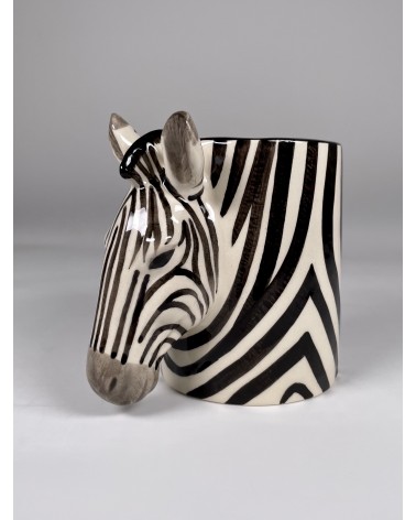 Zebra - Portapenne e Vasi per piante Quail Ceramics da scrivania eleganti design originali bambina particolari