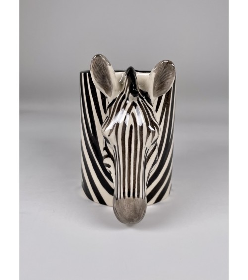 Zebra - Stiftehalter & Blumentopf Quail Ceramics schreibtisch büro kinder besteckbehälter make up pinselhalter