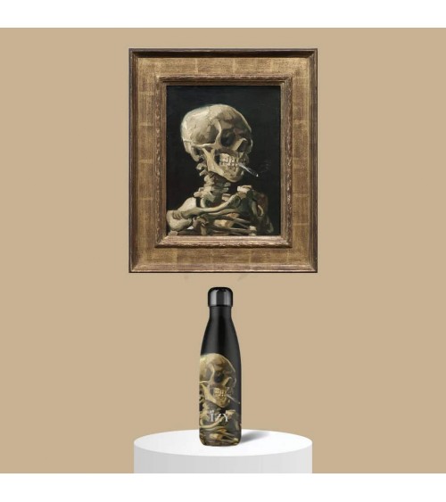 Head of a skeleton - van Gogh - Gourde Isotherme IZY Bottles gourde sport metal d eau aluminium thé design