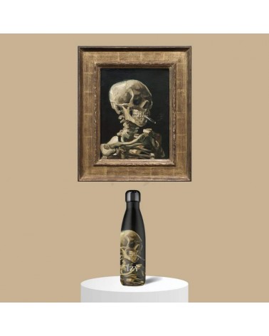 Head of a skeleton - van Gogh - Gourde Isotherme IZY Bottles gourde sport metal d eau aluminium thé design