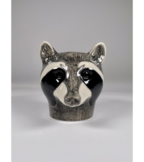 Raccoon - Animal Pencil pot & Flower pot Quail Ceramics pretty pen pot holder cutlery toothbrush makeup brush