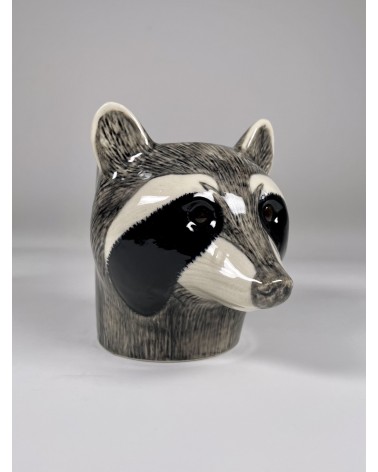 Waschbär - Stiftehalter & Blumentopf Quail Ceramics schreibtisch büro kinder besteckbehälter make up pinselhalter