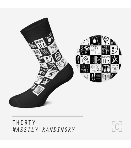 Thirty by Wassily Kandinsky - Original Art Socks Curator Socks funny crazy cute cool best pop socks for women men