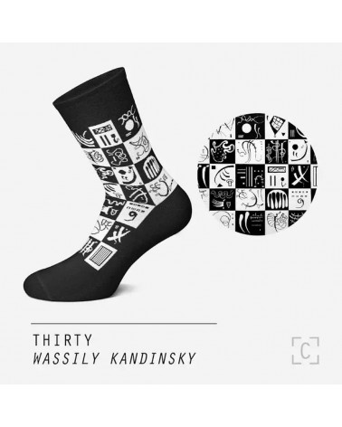 Thirty by Wassily Kandinsky - Original Art Socks Curator Socks funny crazy cute cool best pop socks for women men