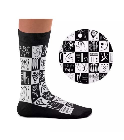 Thirty de Wassily Kandinsky - Chaussettes originales en coton Curator Socks jolies pour femme originales pour homme chausset ...