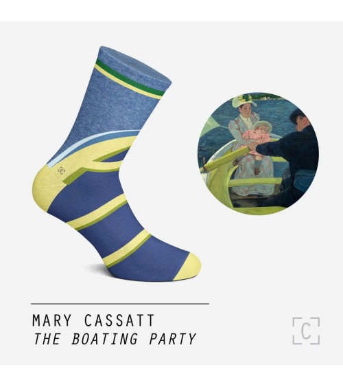 The Boating Party by Mary Cassatt - Original Art Socks Curator Socks funny crazy cute cool best pop socks for women men