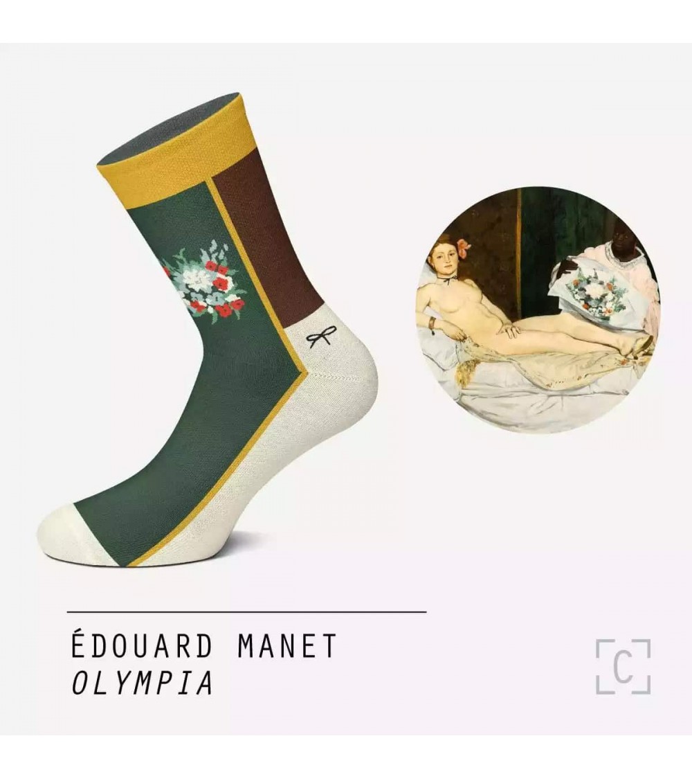 Olympia by Edouard Manet - Original Art Socks Curator Socks funny crazy cute cool best pop socks for women men