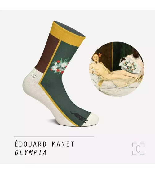 Olympia di Edouard Manet - Calze divertenti Curator Socks calze da uomo per donna divertenti simpatici particolari