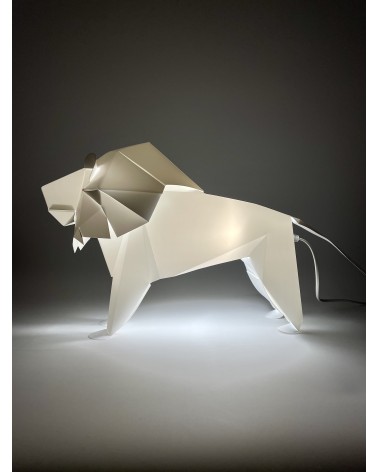 Lampe Lion - MODÈLE D'EXPOSITION Plizoo a poser de nuit led moderne originale design suisse