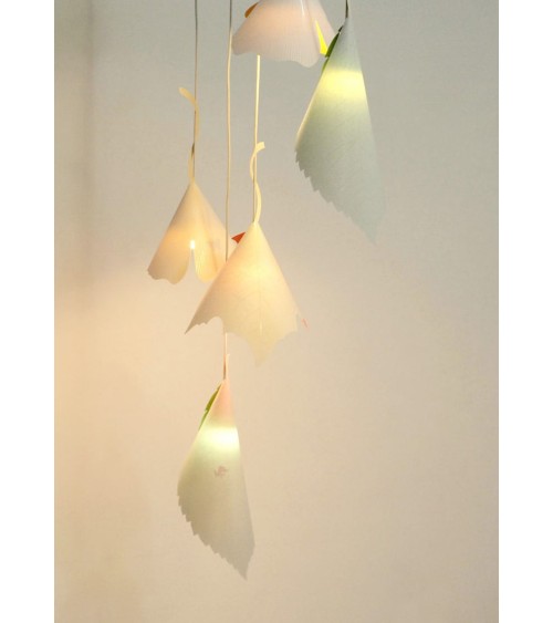 SOULeaf Ginkgo - Hängelampe mit Papier Lampenschirm - AUSSTELLUNGSMODELL ilsangisang pendelleuchten Hängeleuchte Hänge leucht...