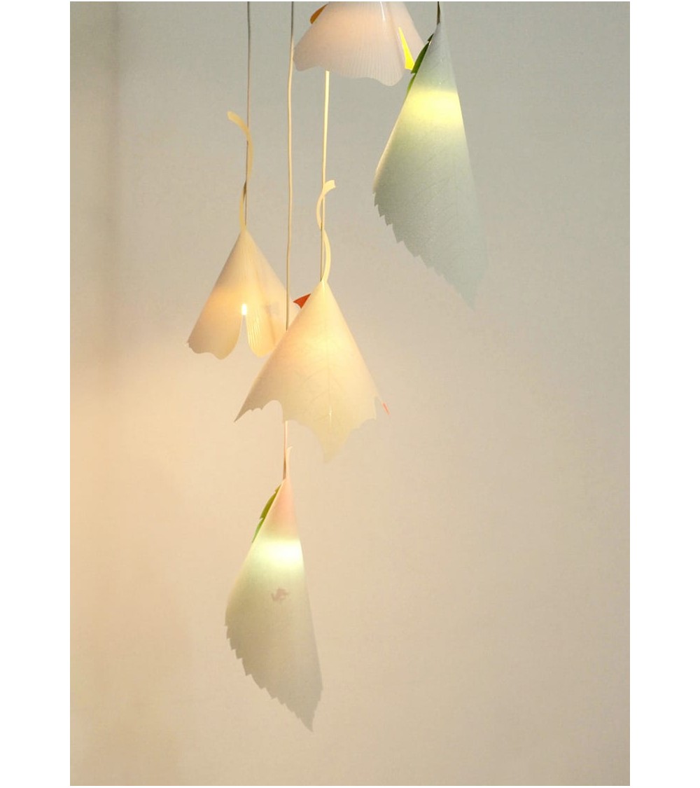 SOULeaf Ginkgo - Hängelampe mit Papier Lampenschirm - AUSSTELLUNGSMODELL ilsangisang pendelleuchten Hängeleuchte Hänge leucht...