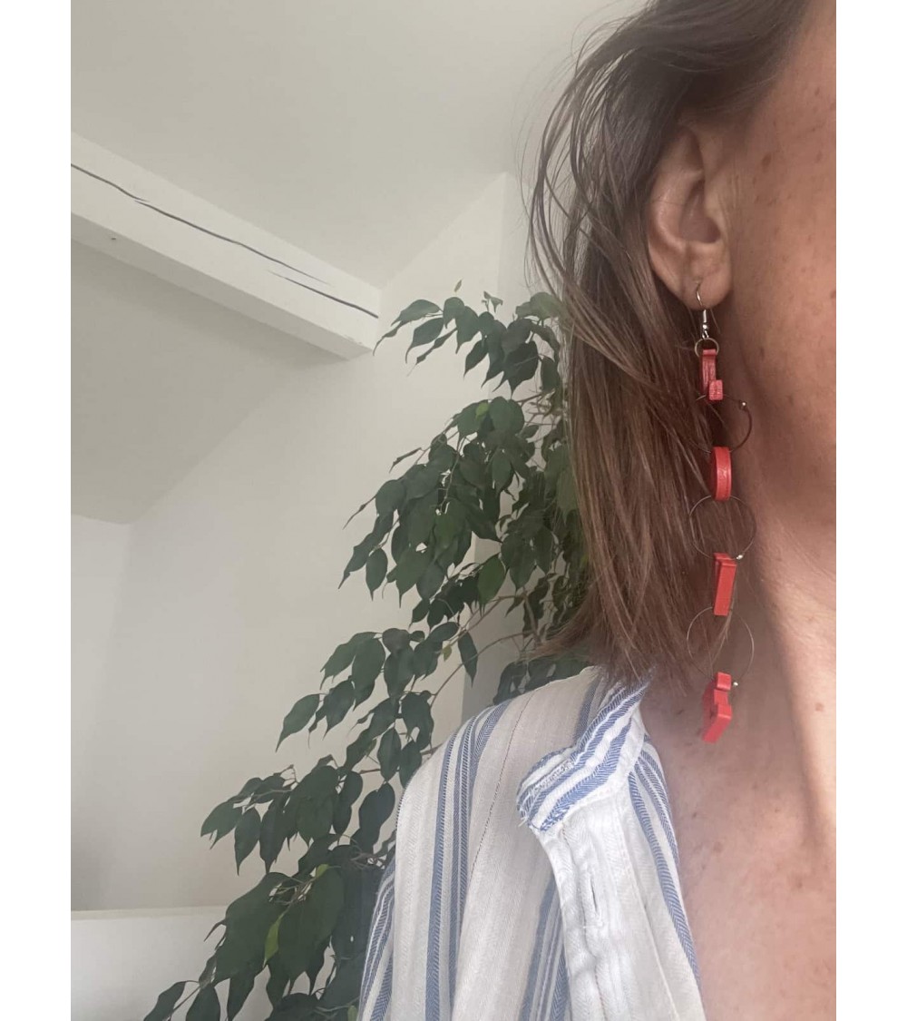 Love - Hängende Ohrringe - Rot Jianhui London damen frau kinder spezielle kaufen
