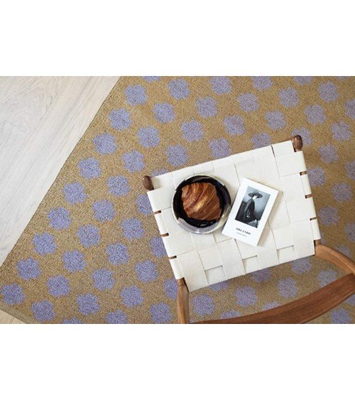 Paloma Beige - Tapis vinyle tissé Brita Sweden tapis scandinave en vinyle lavable en machine de cuisine exterieur salon couloir