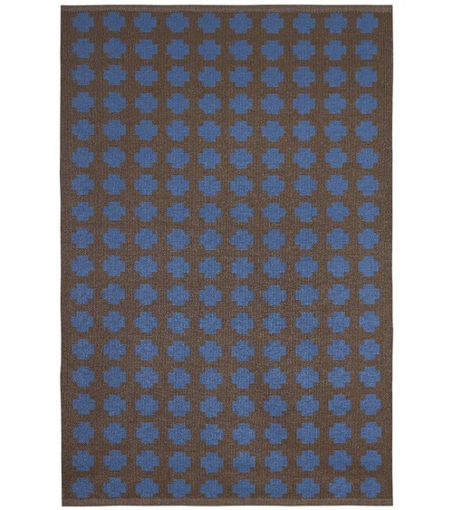 Paloma Blue - Tapis vinyle tissé Brita Sweden tapis scandinave en vinyle lavable en machine de cuisine exterieur salon couloir