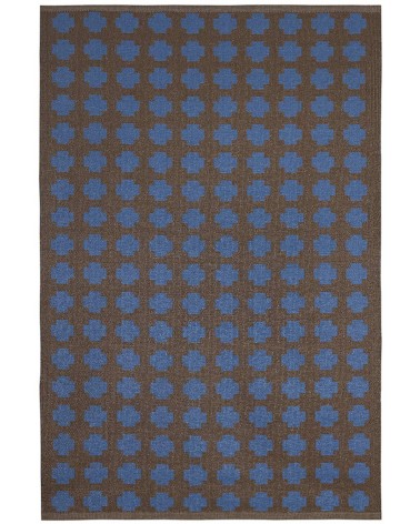 Paloma Blue - Tapis vinyle tissé Brita Sweden tapis scandinave en vinyle lavable en machine de cuisine exterieur salon couloir