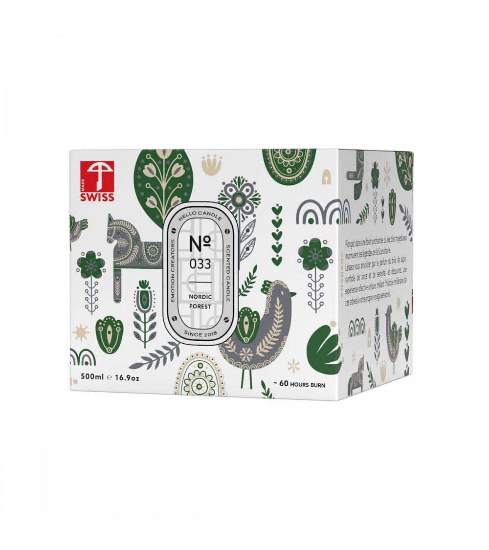 N°33 Nordic Forest - Bougie parfumée naturelle artisanale  artisanale maison originale naturelle suisse