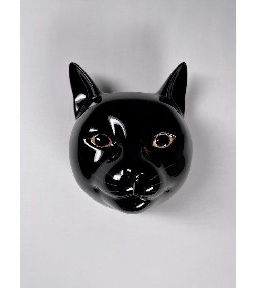 Lucky - Small Wall Vase Black Cat Quail Ceramics table flower living room vase kitatori switzerland