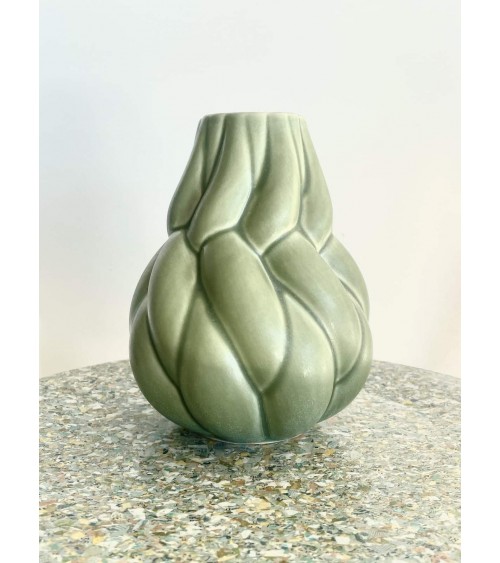 Vase design EDA - Vert mat MYLHTA design fleur décoratif original kitatori suisse