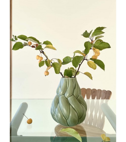 EDA Vase - Matt Grün MYLHTA vasen deko blumenvase blume vase design dekoration spezielle schöne kitatori schweiz kaufen