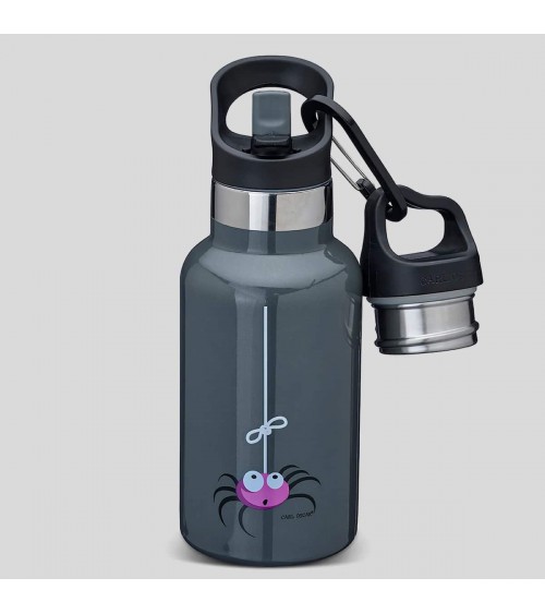 TEMPflask Gris - Gourde Isotherme enfant Carl Oscar gourde sport metal d eau aluminium thé design