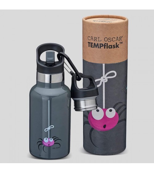 TEMPflask Grigio - Bottiglia d'acqua isolata per bambini Carl Oscar borracce termiche