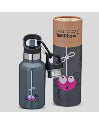 TEMPflask Gris - Gourde Isotherme enfant Carl Oscar gourde sport metal d eau aluminium thé design