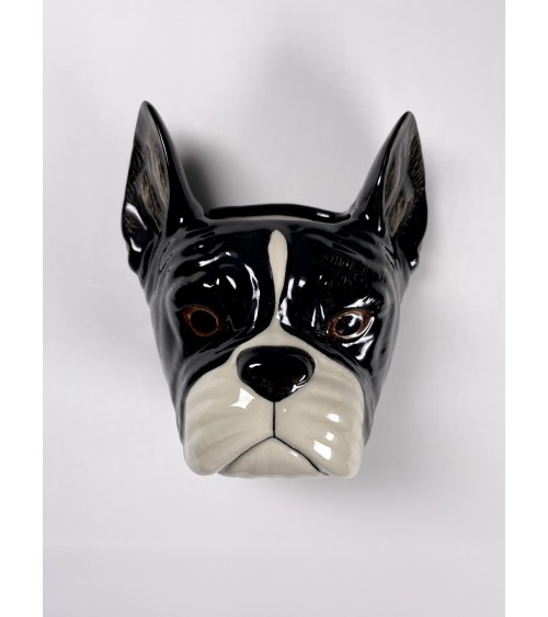 Französische Bulldogge - Kleine Wandvase Hund Quail Ceramics vasen deko blumenvase blume vase design dekoration spezielle sch...