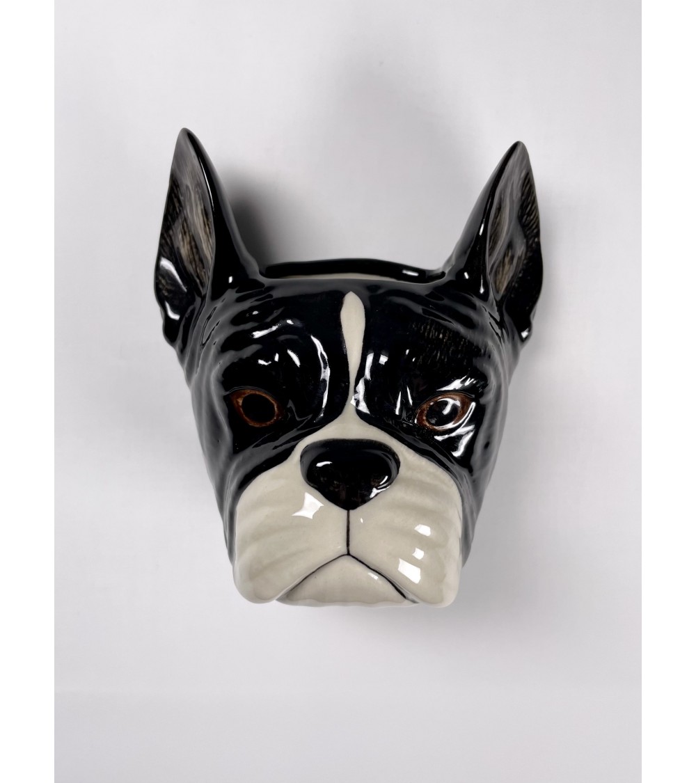 Kleine Wandvase Hund - Französische Bulldogge von Quail Ceramics