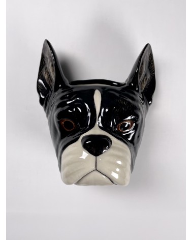 Französische Bulldogge - Kleine Wandvase Hund Quail Ceramics vasen deko blumenvase blume vase design dekoration spezielle sch...
