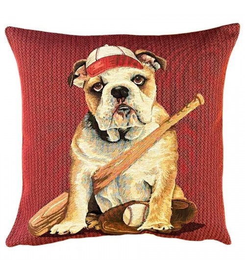 Bouledogue anglais baseballeur - Housse de coussin pour canapé Yapatkwa coussins décoratifs pour canapé salon deco original s...