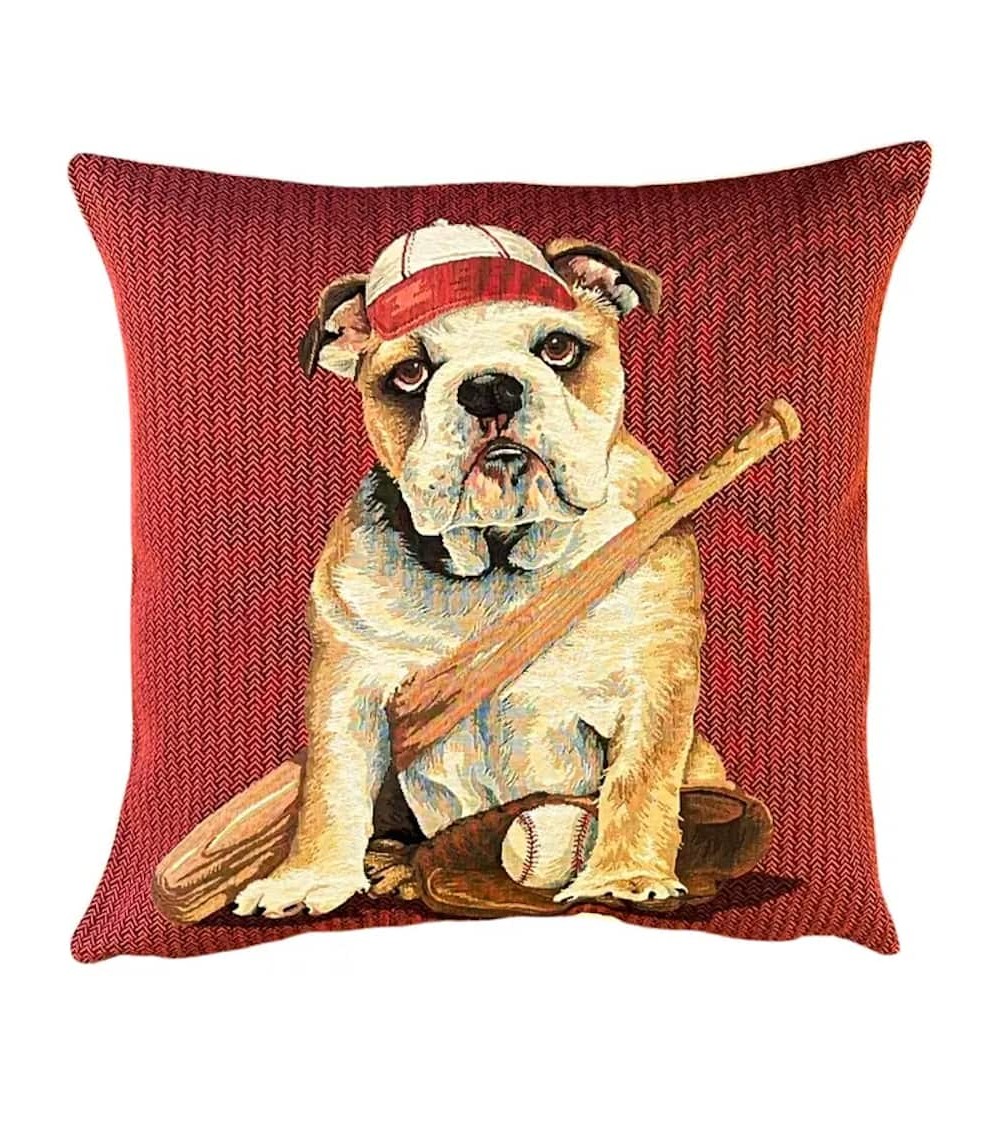 Bouledogue anglais baseballeur - Housse de coussin pour canapé Yapatkwa coussins décoratifs pour canapé salon deco original s...