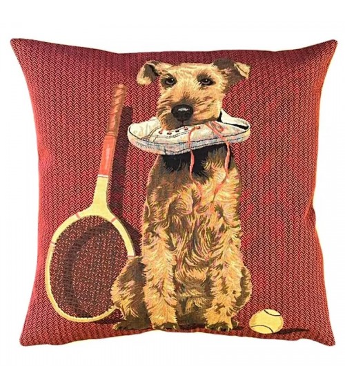 Fox Terrier Tennis - Copricuscini divano Yapatkwa cuscini decorativi per divano deco di lusso originale