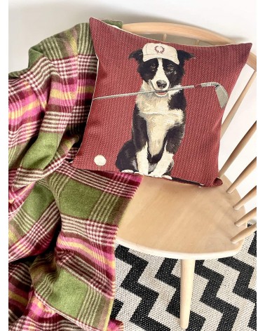 Border Collie Golfista - Copricuscini divano Yapatkwa cuscini decorativi per divano deco di lusso originale