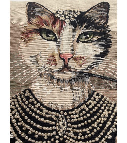 Portrait de chat - Housse de coussin pour canapé Yapatkwa coussins décoratifs pour canapé salon deco original suisse
