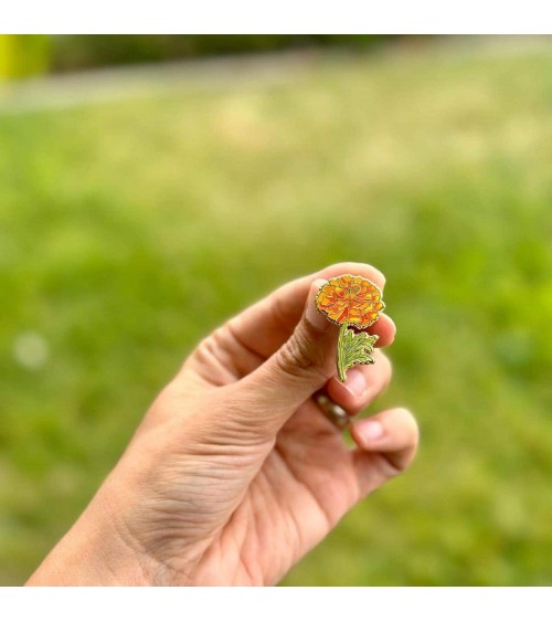 Pin's Fleur - Souci Plant Scouts pins rare métal originaux bijoux suisse